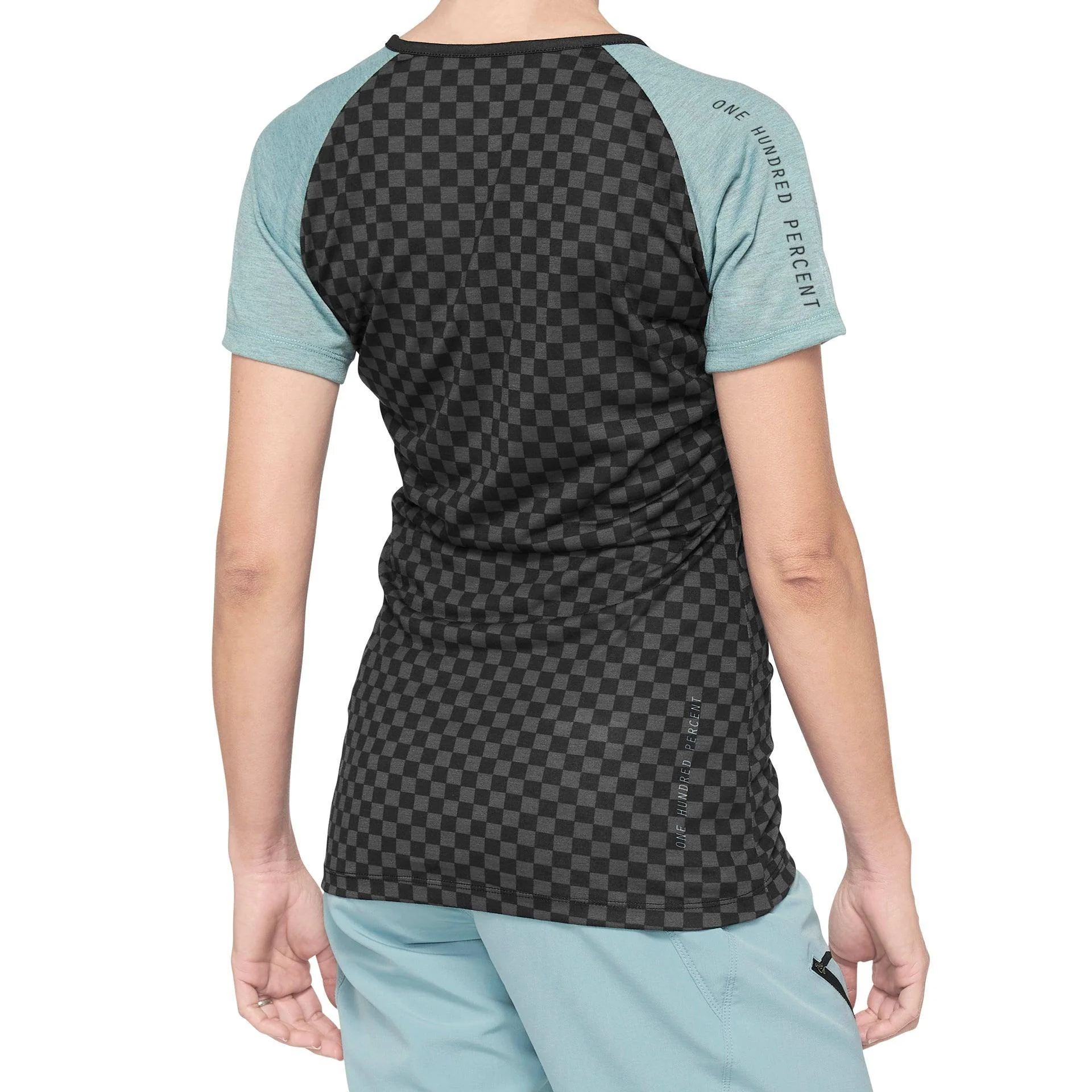 100% Airmatic Womens Jersey - Seafoam Checkers - Image 3