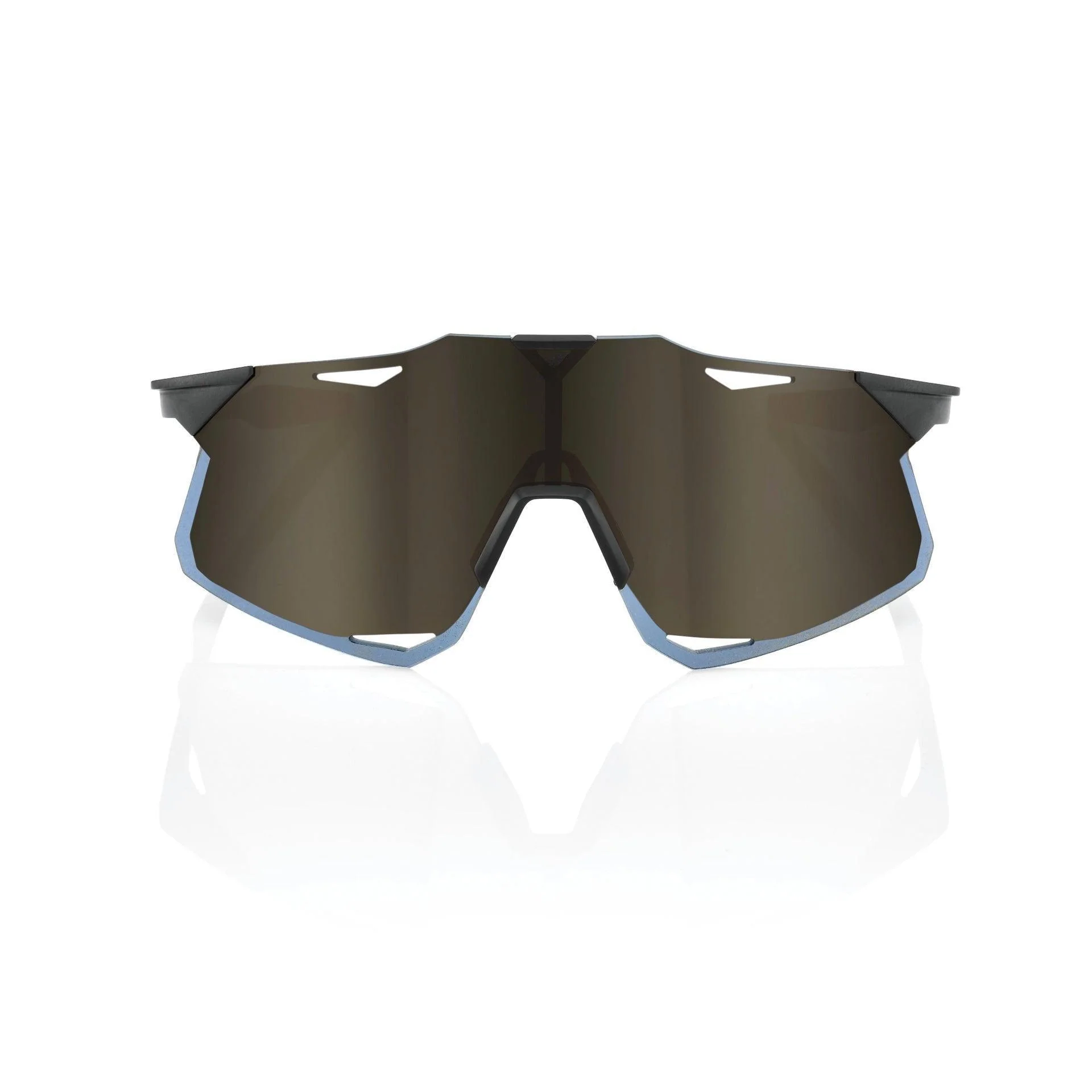 100% Hypercraft Cycling Sunglasses - Matte Black - Soft Gold Mirror Lens - Image 2