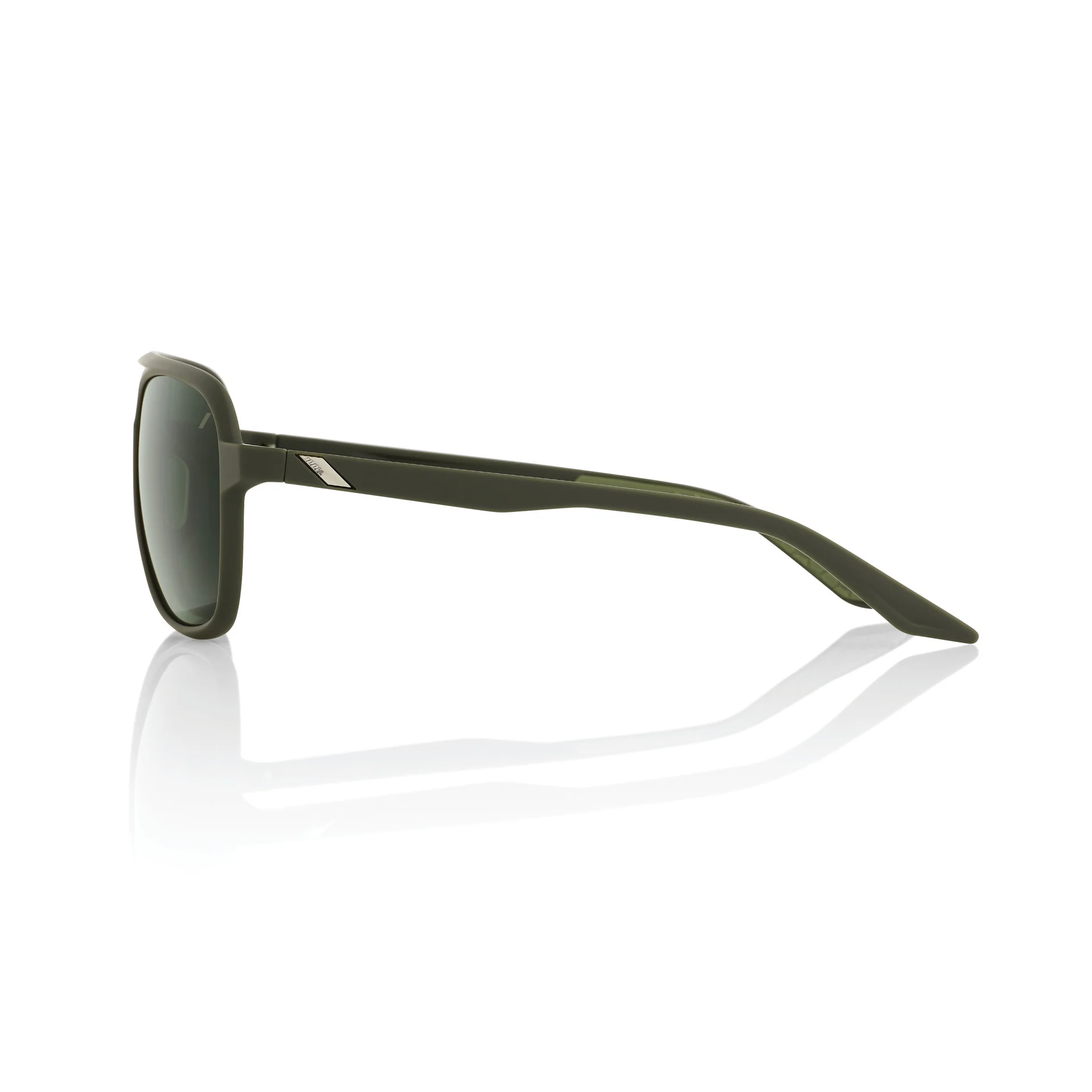 100% KAISA Sunglasses - Soft Tact Army Green - Grey Green - Image 3