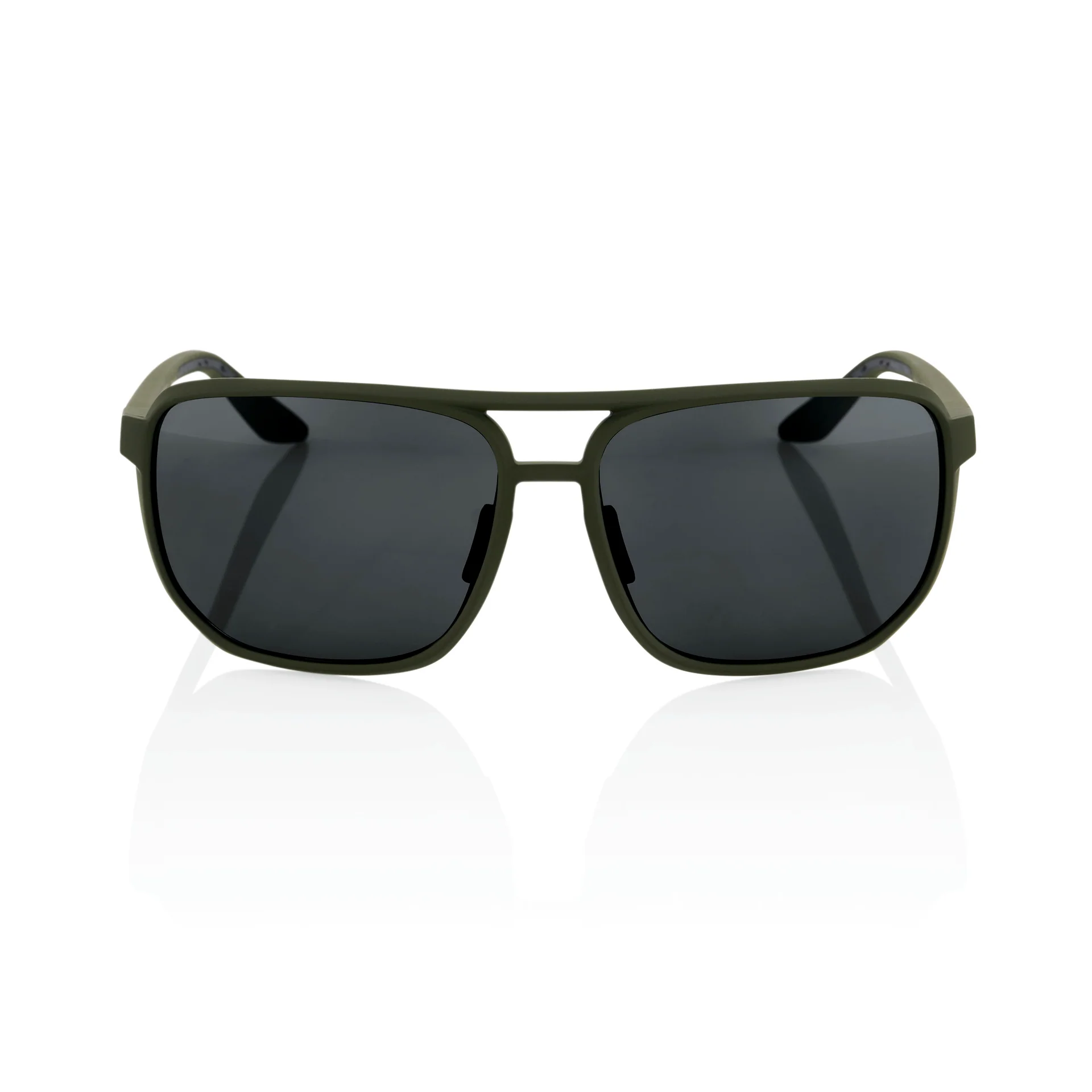 100% KONNOR Sunglasses - Soft Tact Army Green - Smoke - Image 2