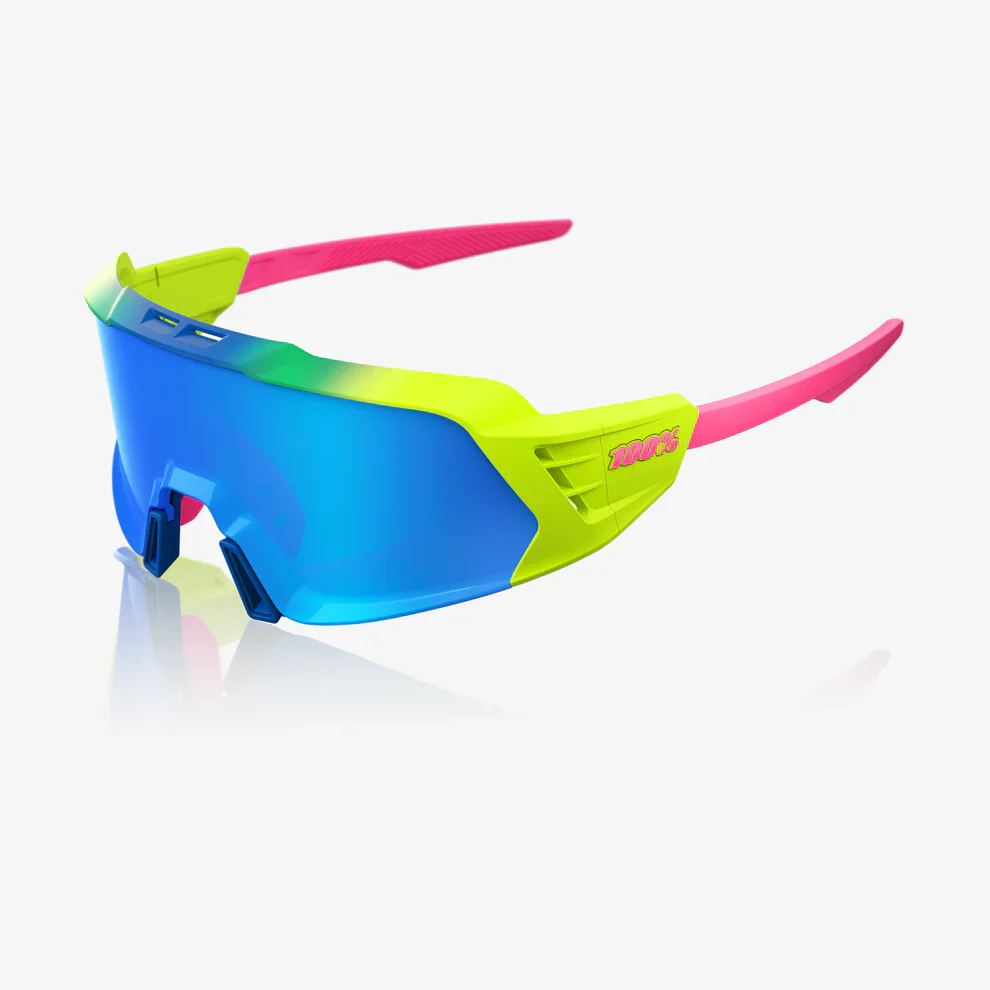 100% KORBIN X - Satin Blue - Blue Mirror Lenses Sunglasses