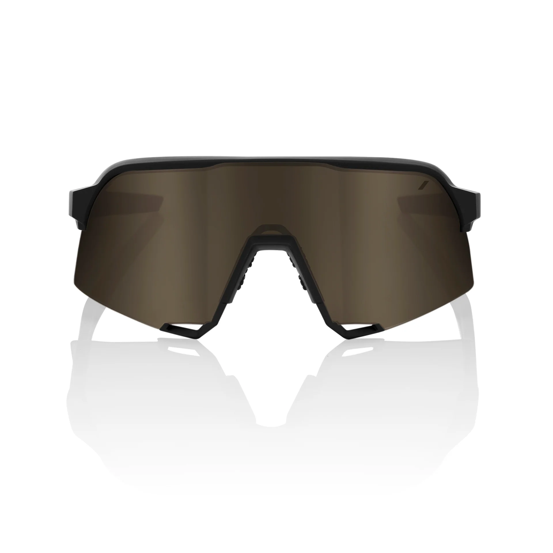 100% S3 Cycling Sunglasses - Soft Tact Black - Soft Gold Mirror - Image 2