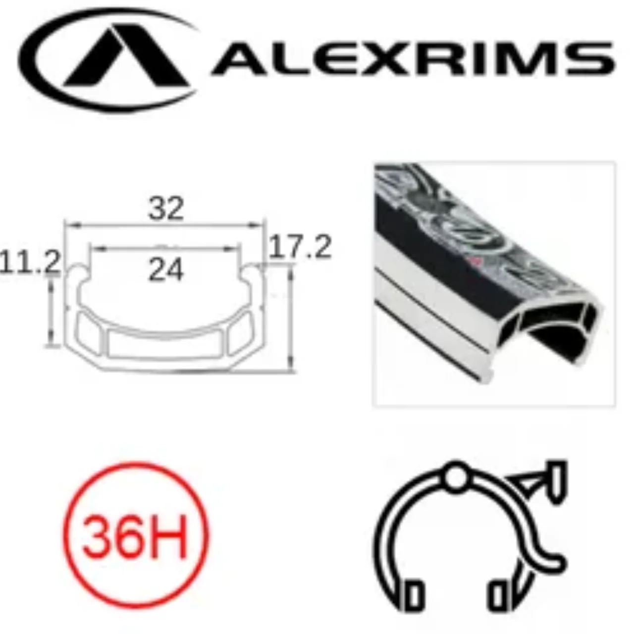 AlexRims DM24 24" Double Wall Rim