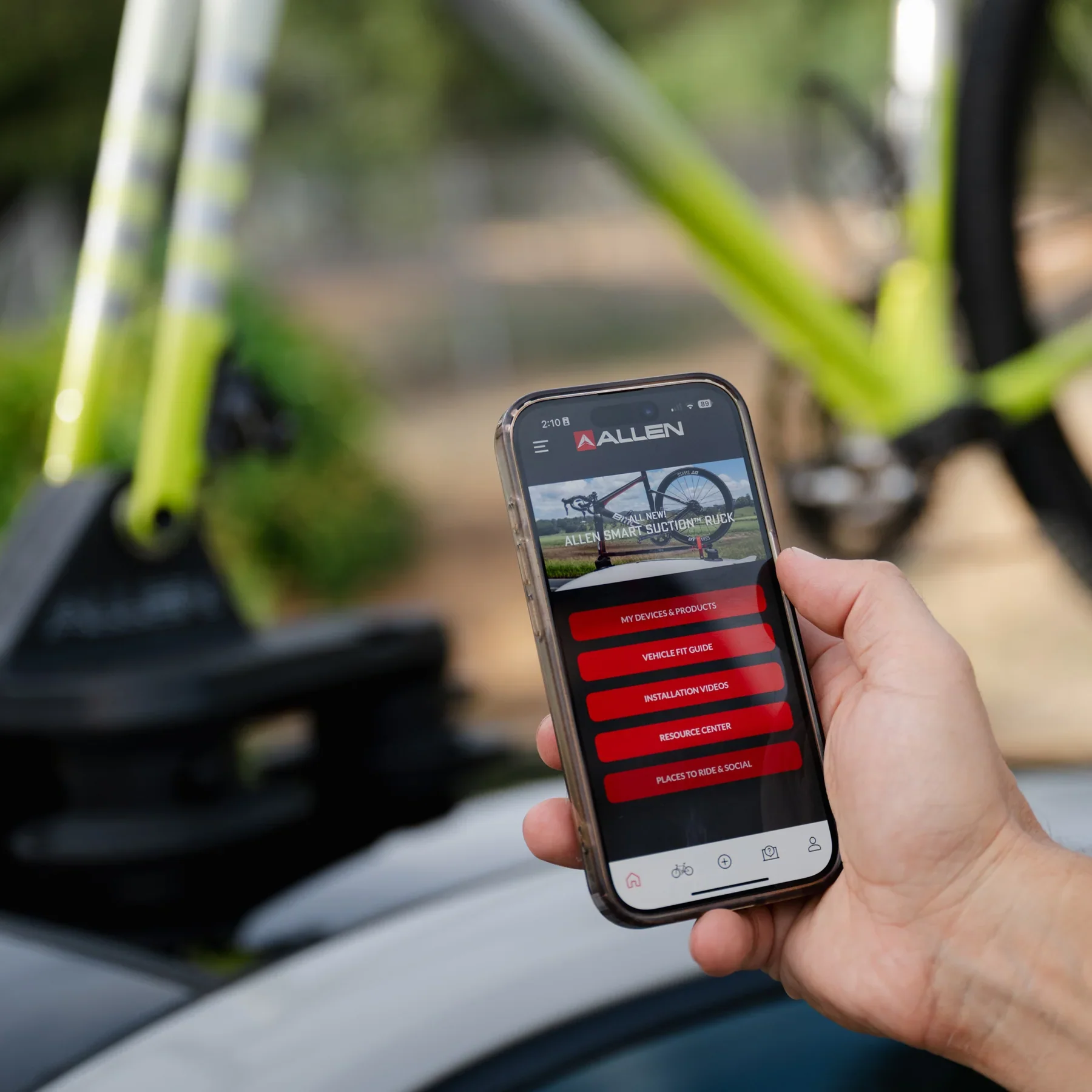 Allen SB-05 Smart Suction Go Compact 1-Bike Roof Rack - Image 3