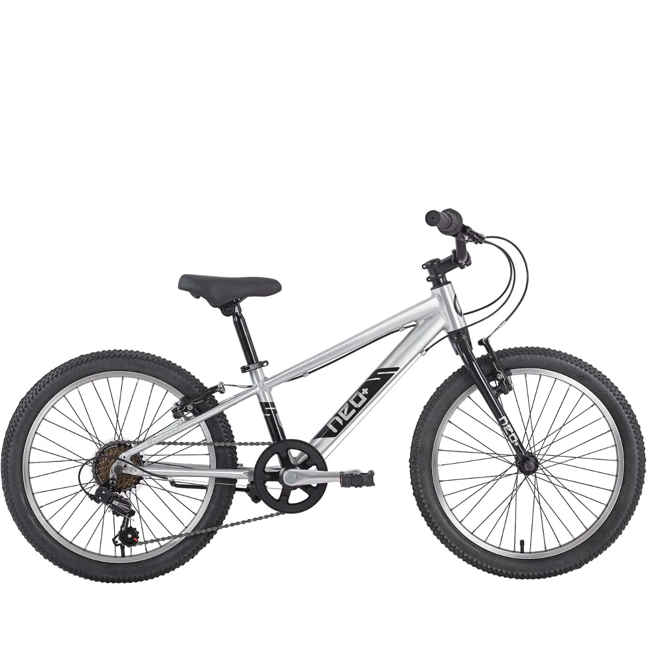 Apollo Neo+ 20" Kids Bike - 6-Speed - Brushed Alloy