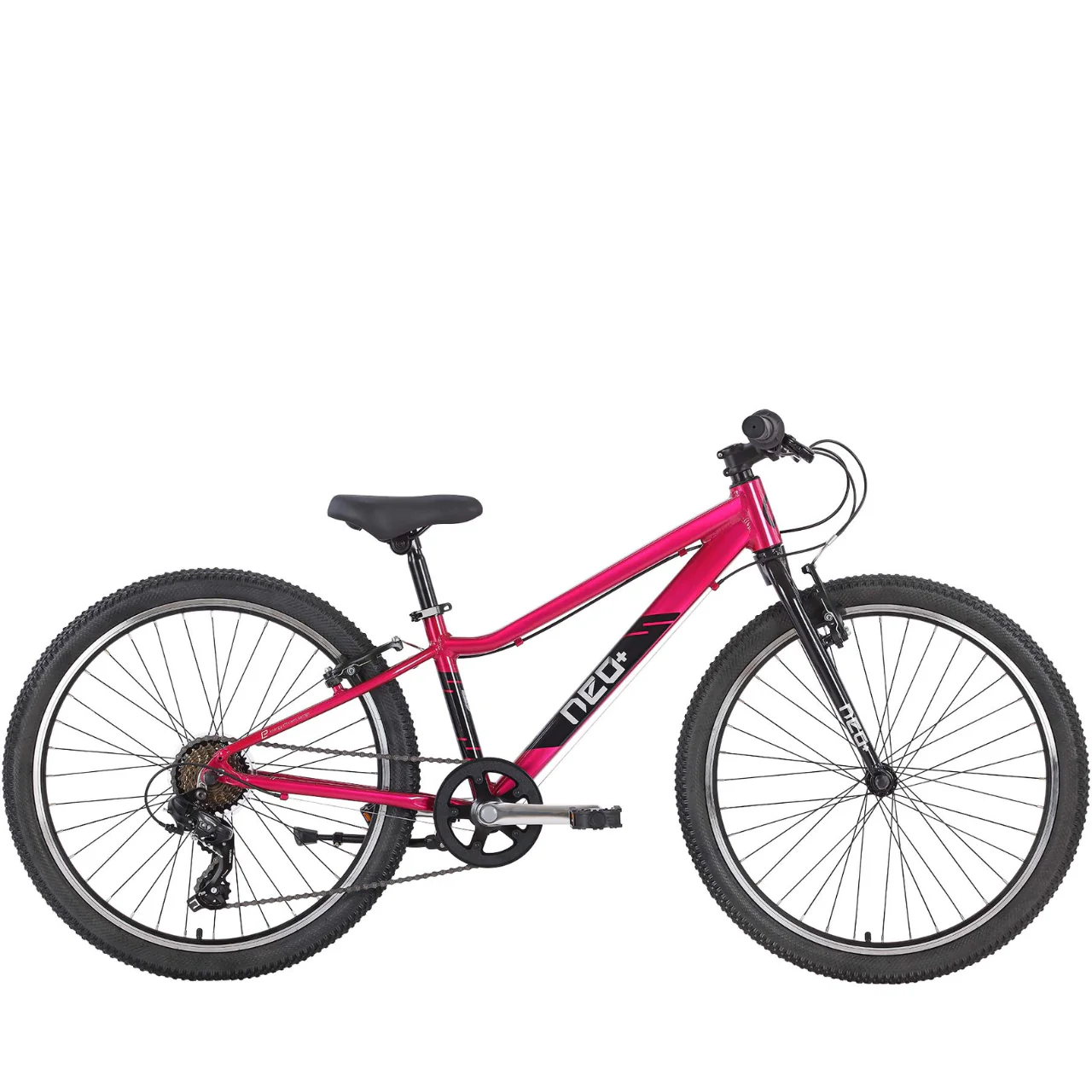 Apollo Neo+ 24" Kids Bike - 7-Speed - Chrome Pink