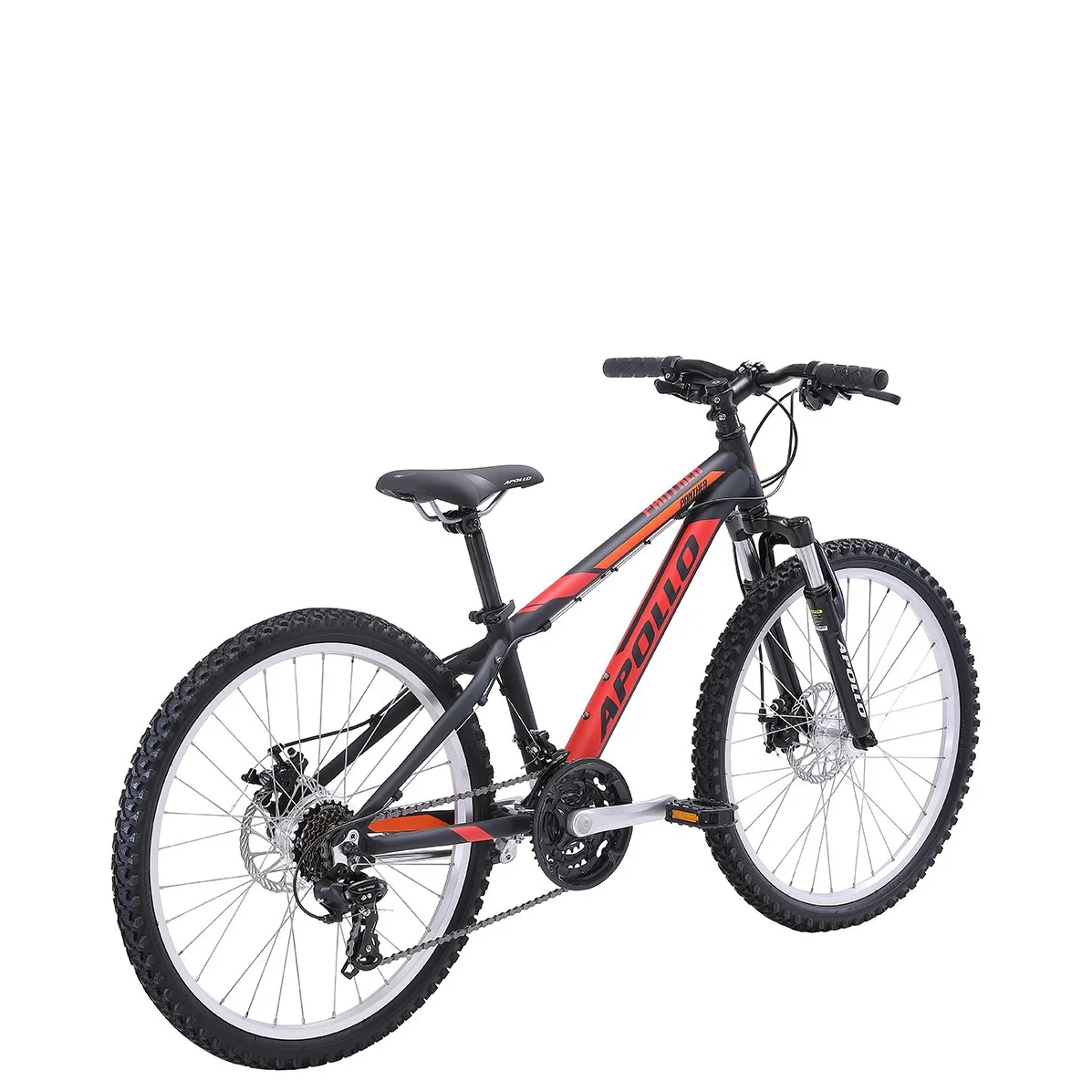 Apollo Panther 24" Kids Bike - Black / Red / Orange - Image 3