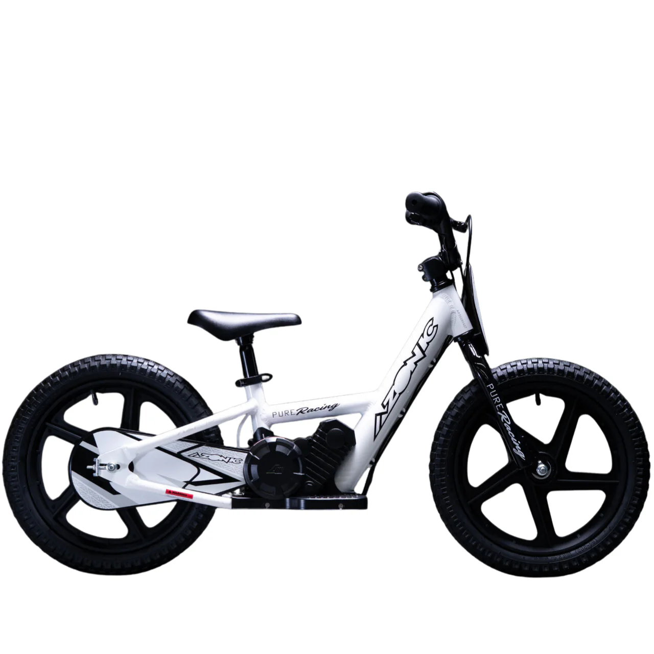 Azonic Pure 16" Electric Balance Bike – White & Black | Kids Electric Balance Bike