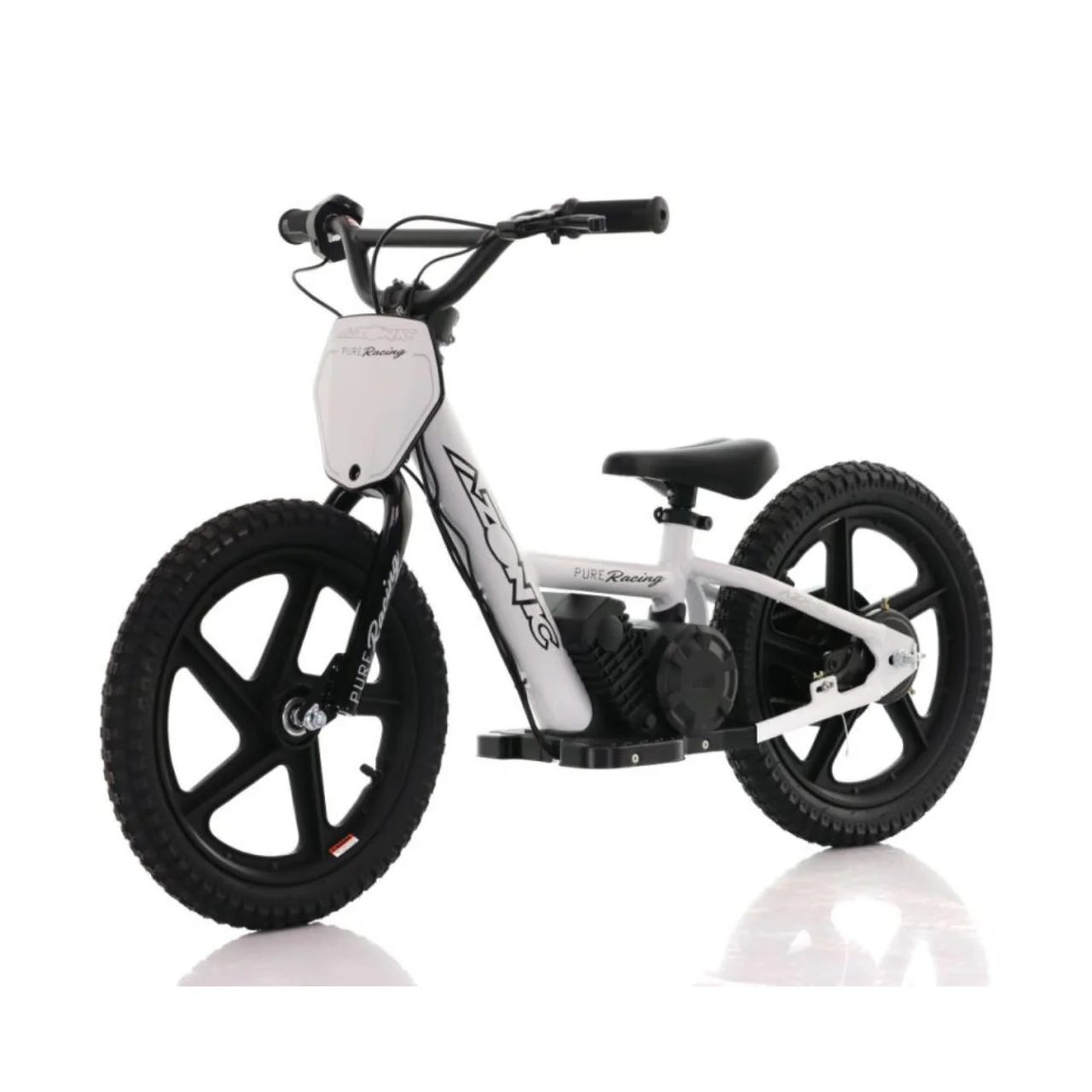 Azonic Pure 16" Electric Balance Bike – White & Black | Kids Electric Balance Bike - Image 2
