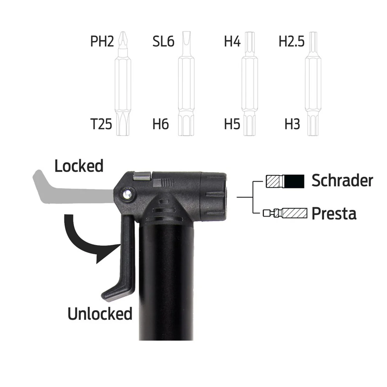 AZUR Performance Mini Pump Clever Valve w/ Tools - Image 2