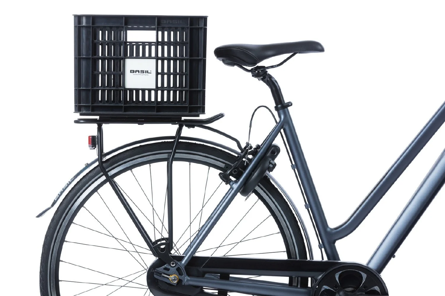 BASIL Bicycle Crate M 29.5L Recycled - Black - Image 2