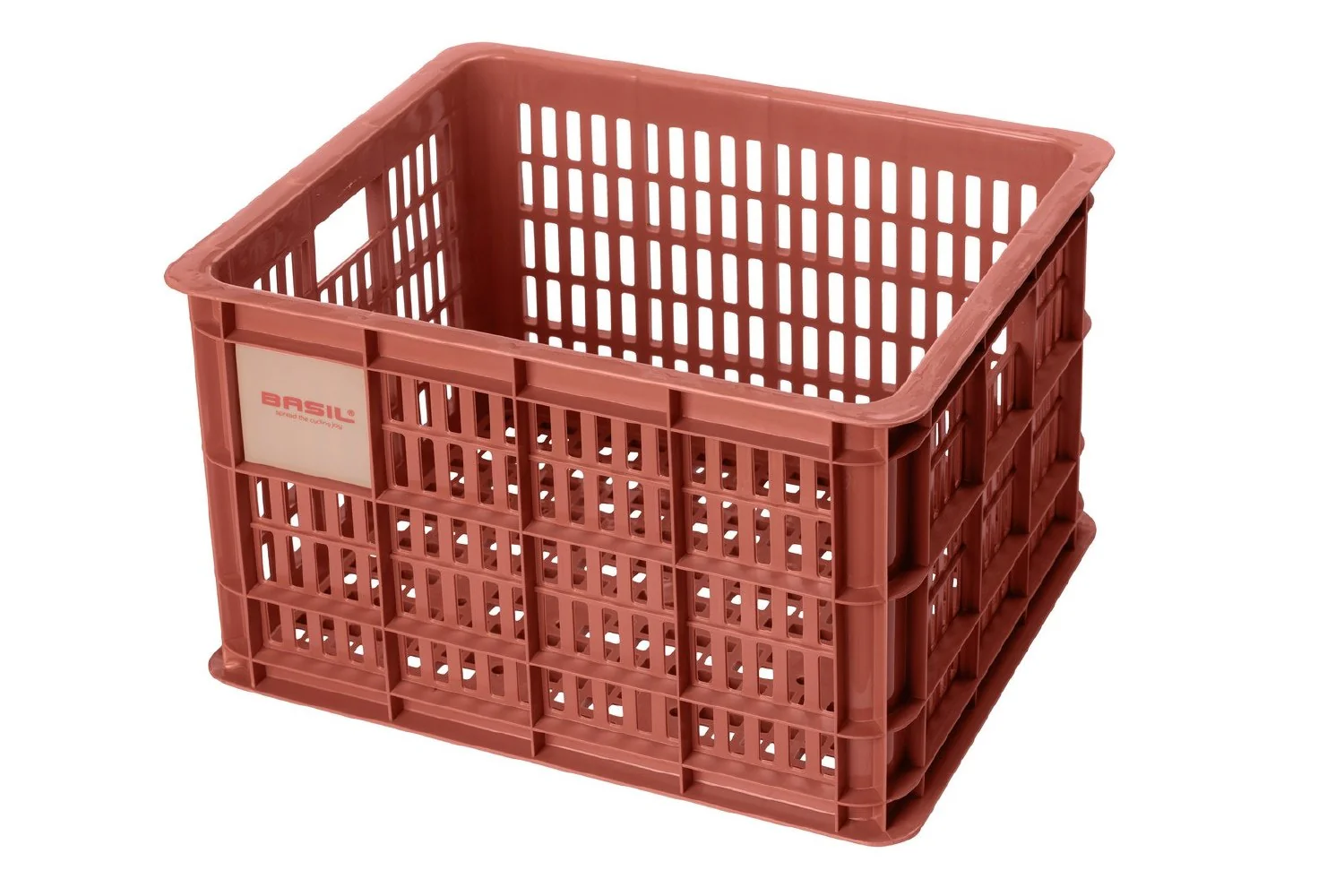 BASIL Bicycle Crate M 29.5L Recycled - Terracotta Red