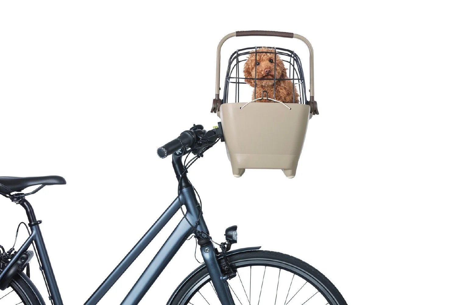 Basil BUDDY DOG Bicycle Basket KF 32L - Biscotti Brown - Image 7