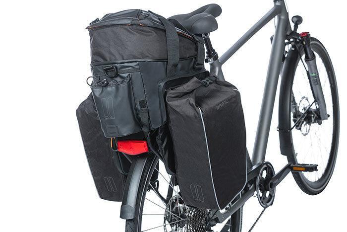 Basil Miles 9-36L Tarpaulin Trunkbag XL Pro - Black / Orange - Image 7