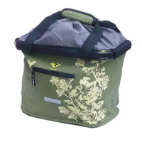 BASKET - Front Fabric, Q/R, Water Resistant Top w/ Pull Strings, Green/Yellow