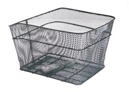 BASKET - Rear Mesh, Fixed Fittings, L 41cm x W 34cm x H 25cm - Black