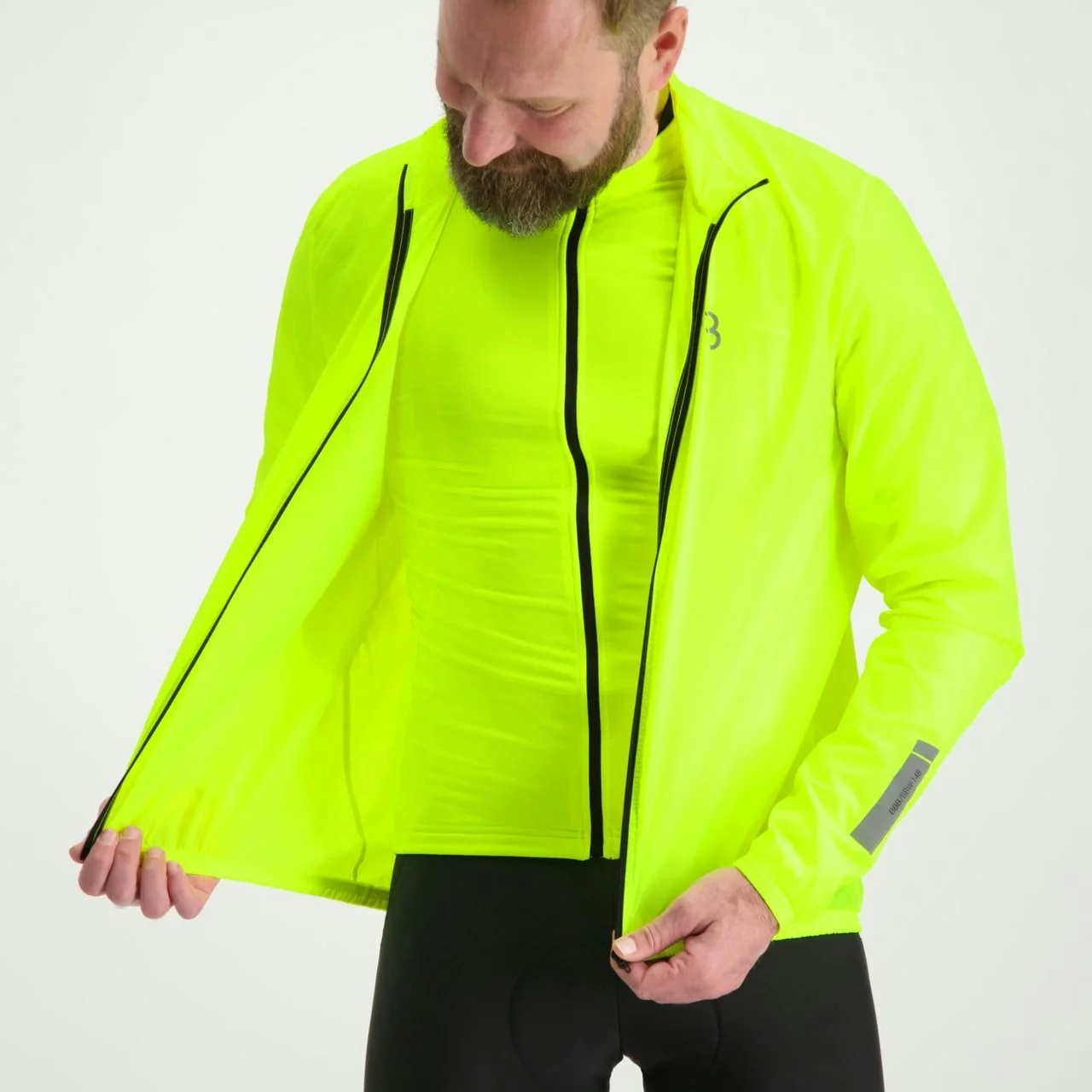 BBB BaseShield Rain Jacket Neon Yellow - Image 3