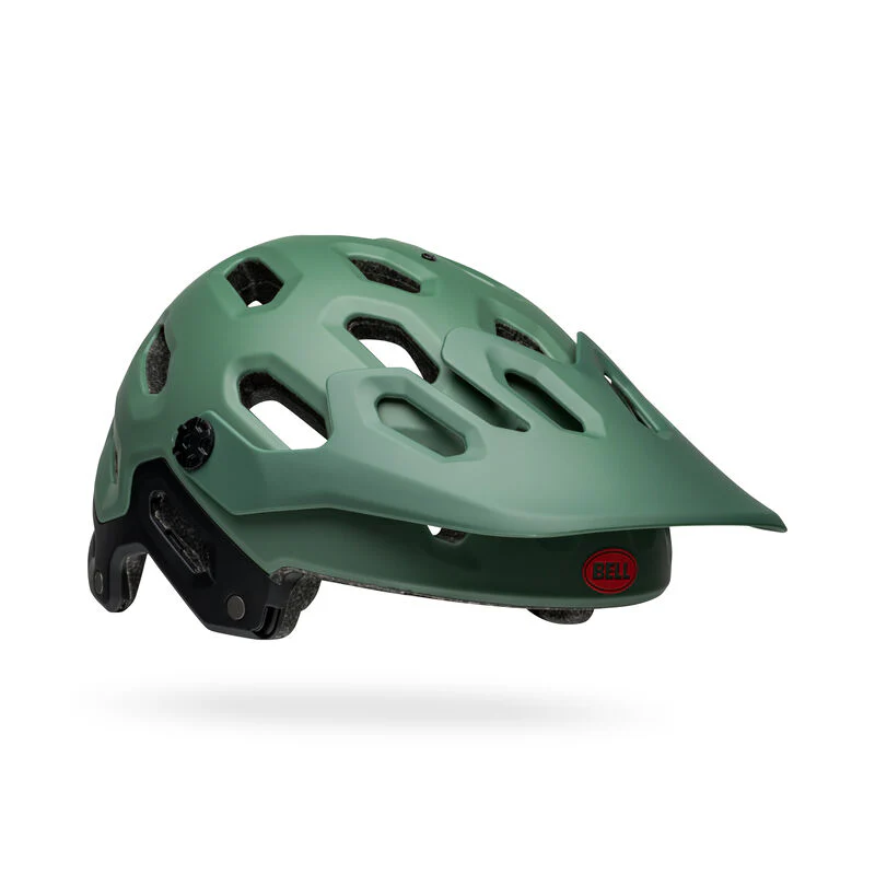 Bell Super 3R (MIPS) MTB Helmet - Matt Dark Green / Infrared - Image 8