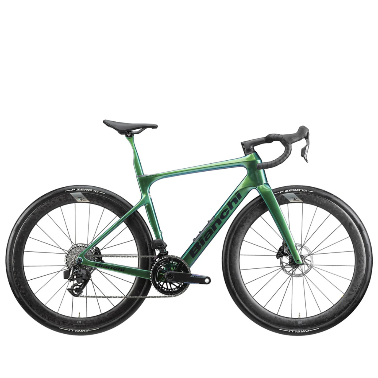 Bianchi Infinito Pro Road Bike - Force eTAP AXS E1 - Acid Celeste Black