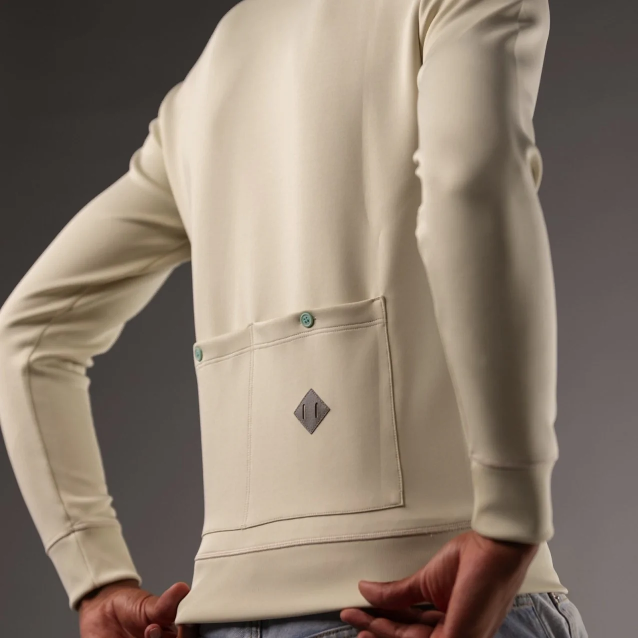 Bianchi Lifestyle Scuba Sweatshirt Unisex - Ecrù - Image 2