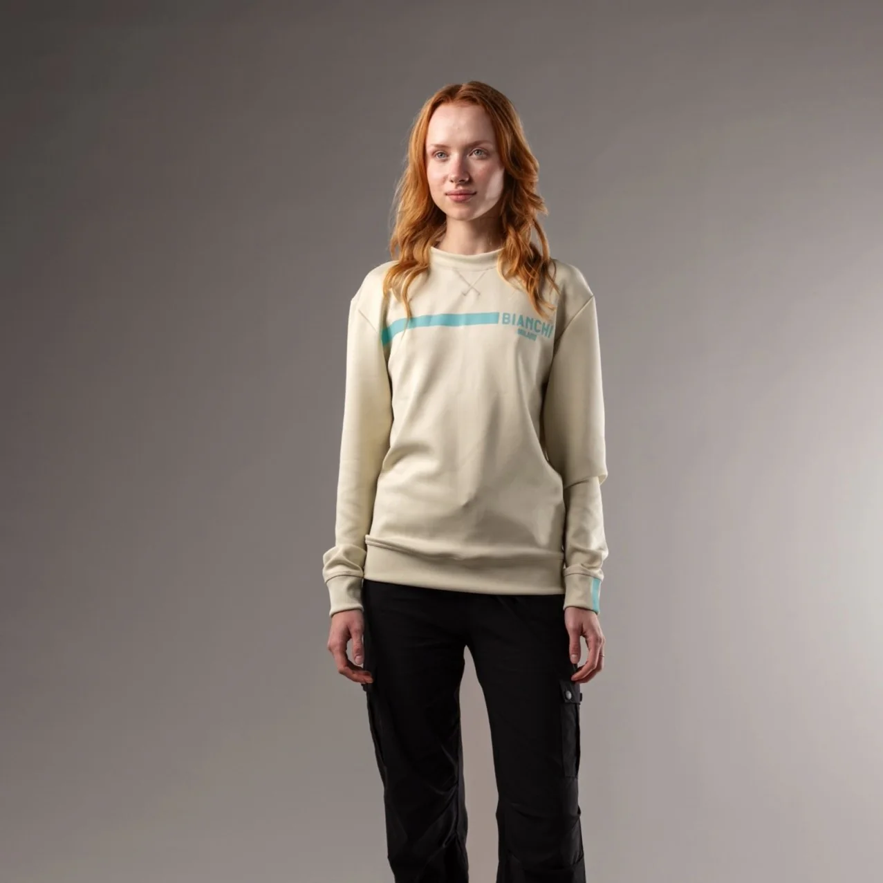 Bianchi Lifestyle Stripe Sweatshirt Unisex - Ecrù