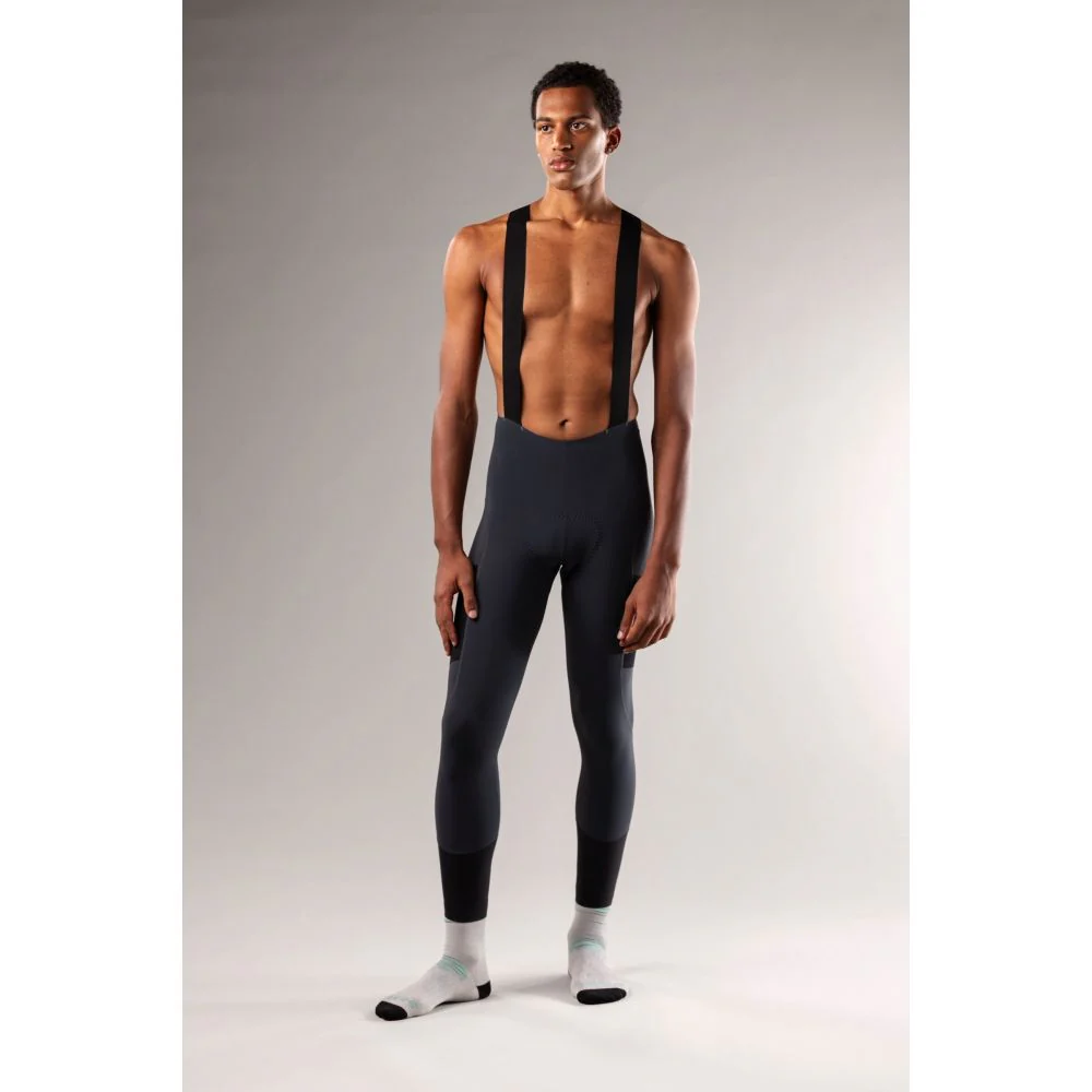 Bianchi Milano Tech Gravel Thermo Bib Tights Large - Grey