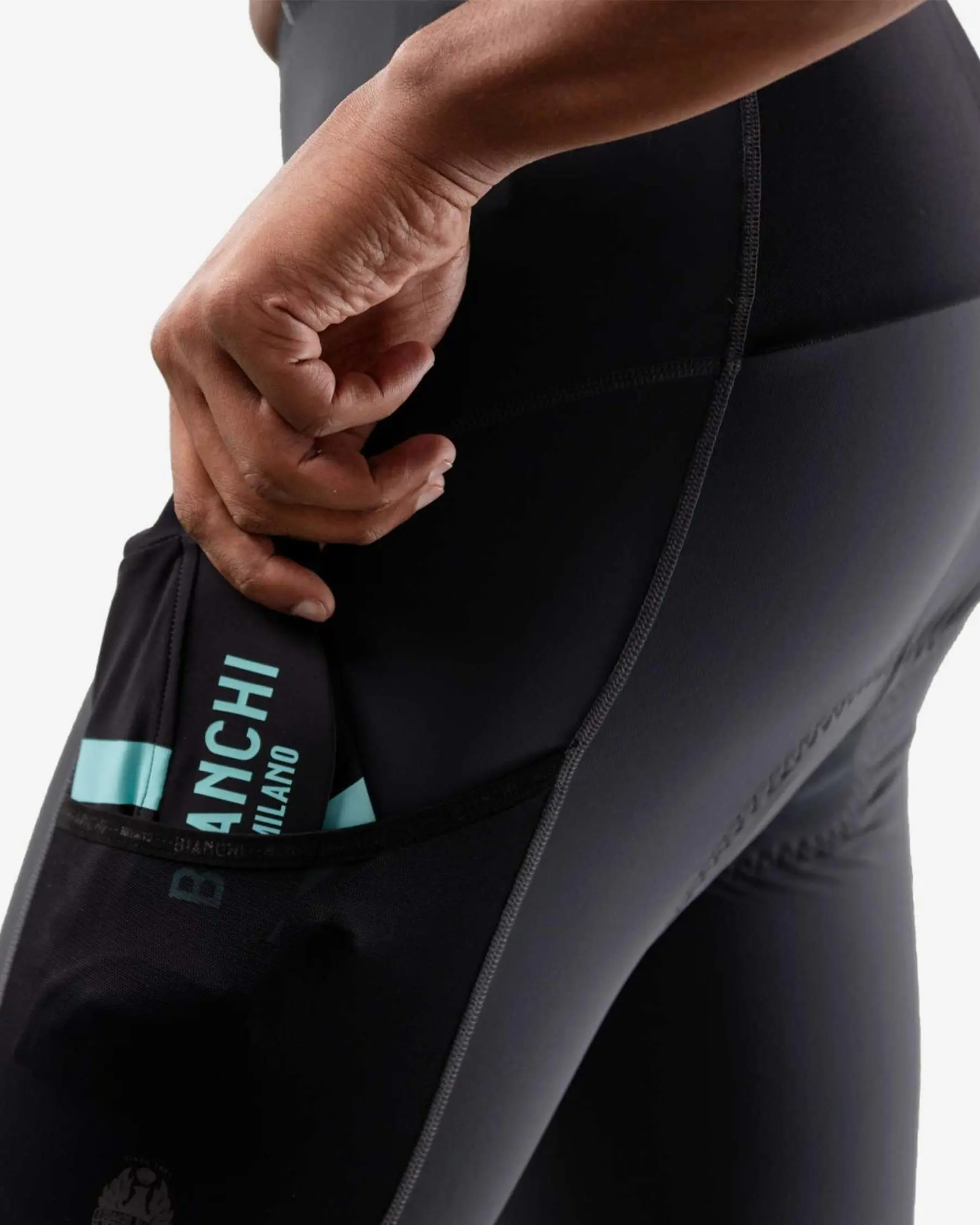 Bianchi Milano Tech Gravel Thermo Bib Tights Large - Grey - Image 2