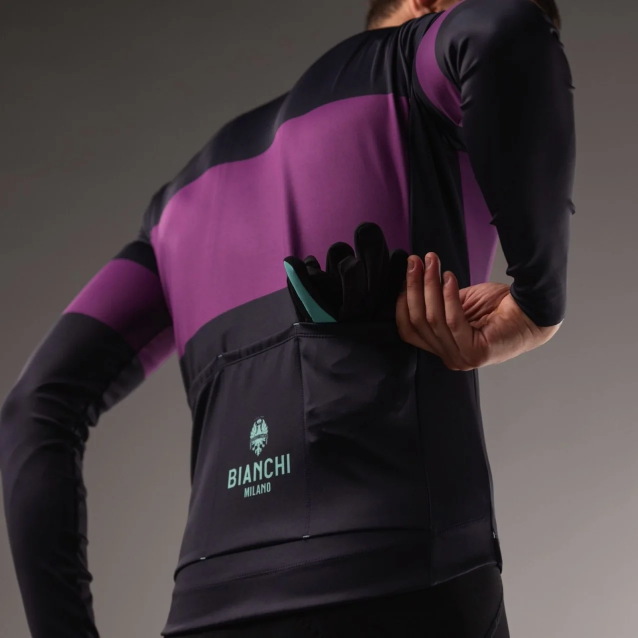 Bianchi Remastered Thermo Men's Jersey - Blue Purple - Image 2