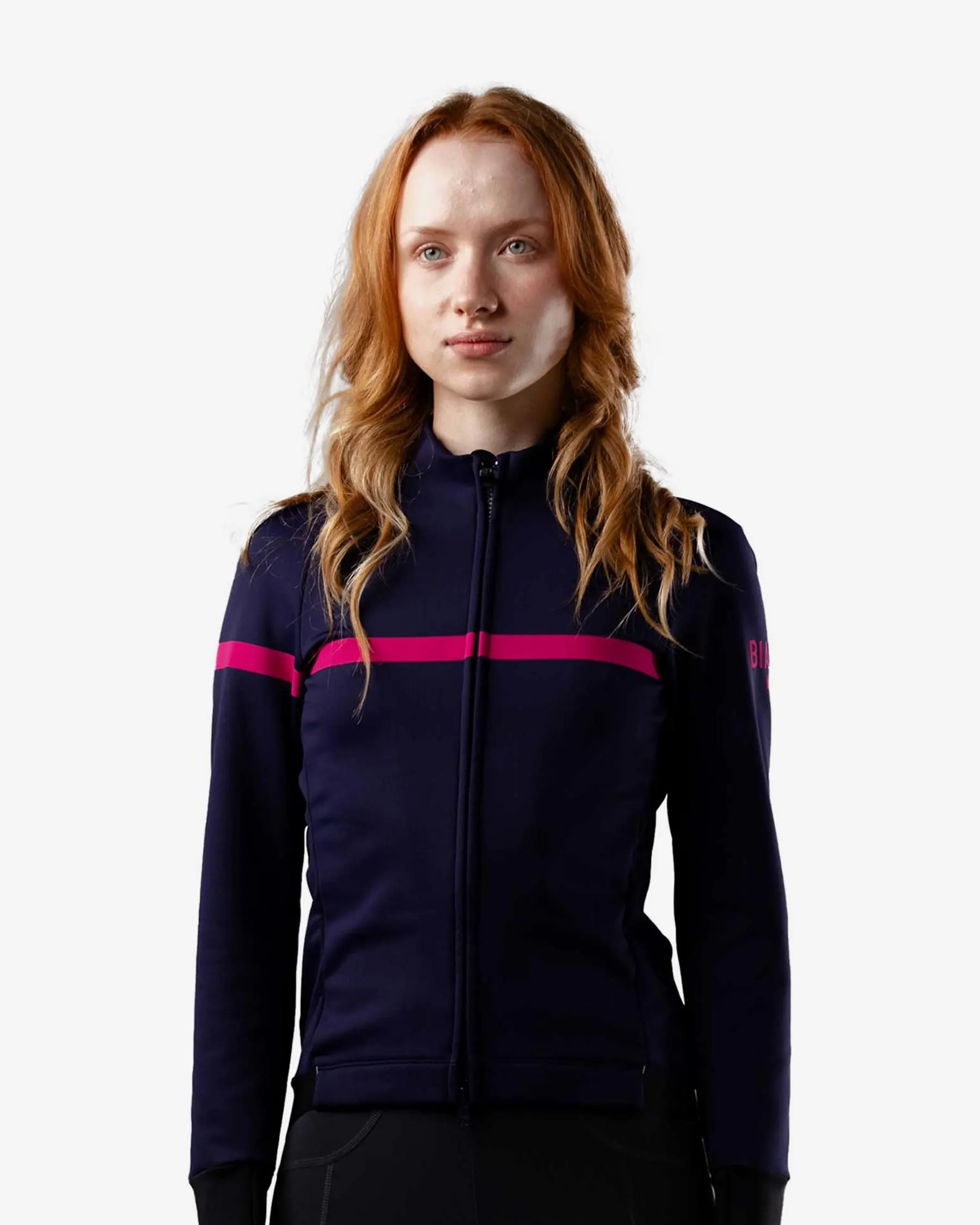 Bianchi Tech Gravel Thermo Womens Jacket Blue/Fucsia - Small