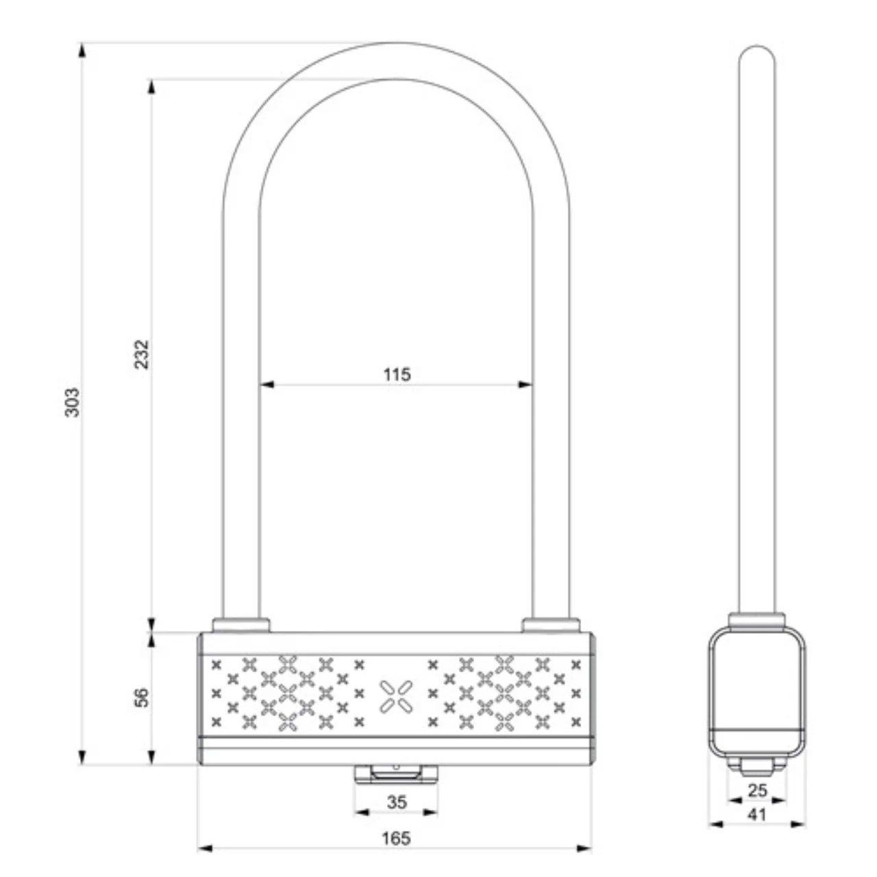 Black X Rock Solid Smart U Lock - Image 4