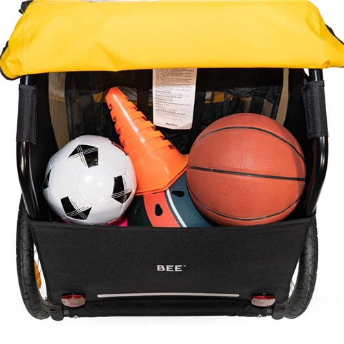 Burley Bee Double Child Trailer - Yellow - Image 2