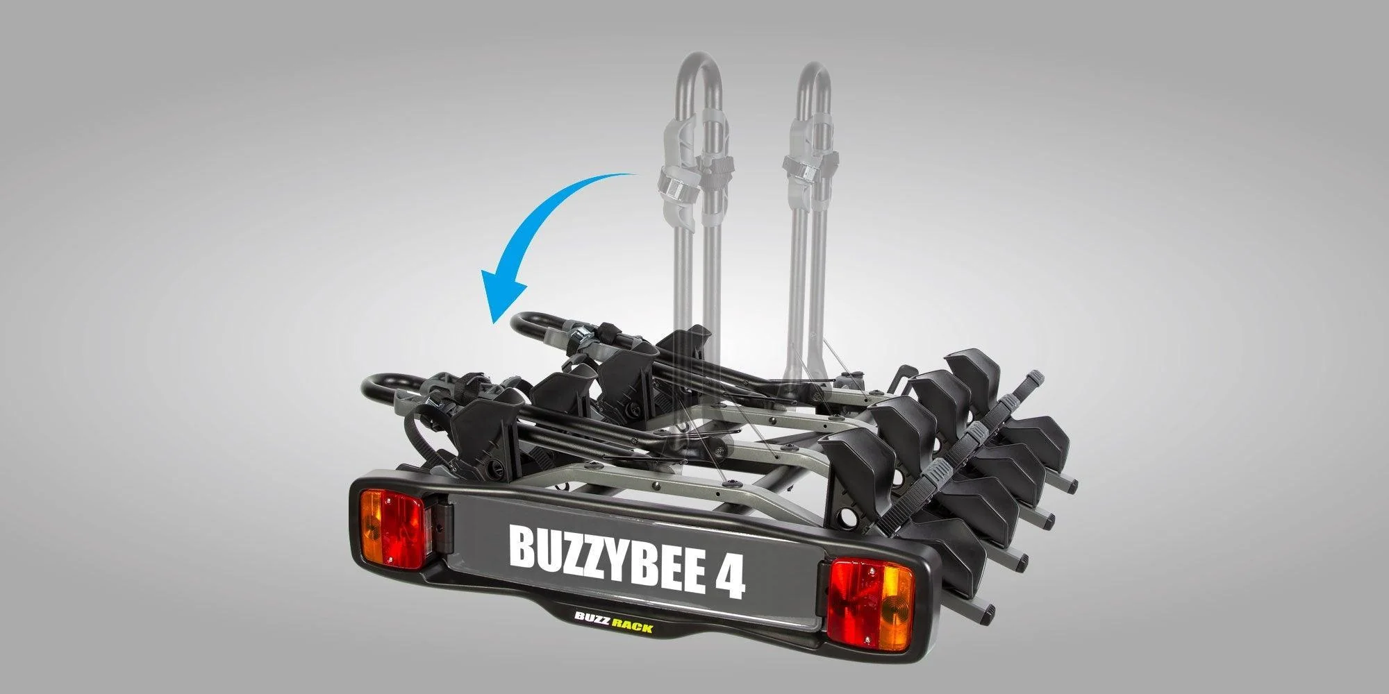 Buzzybee 4 Platform 4 Bikes Carrier V2 - Towball Mount - Image 3