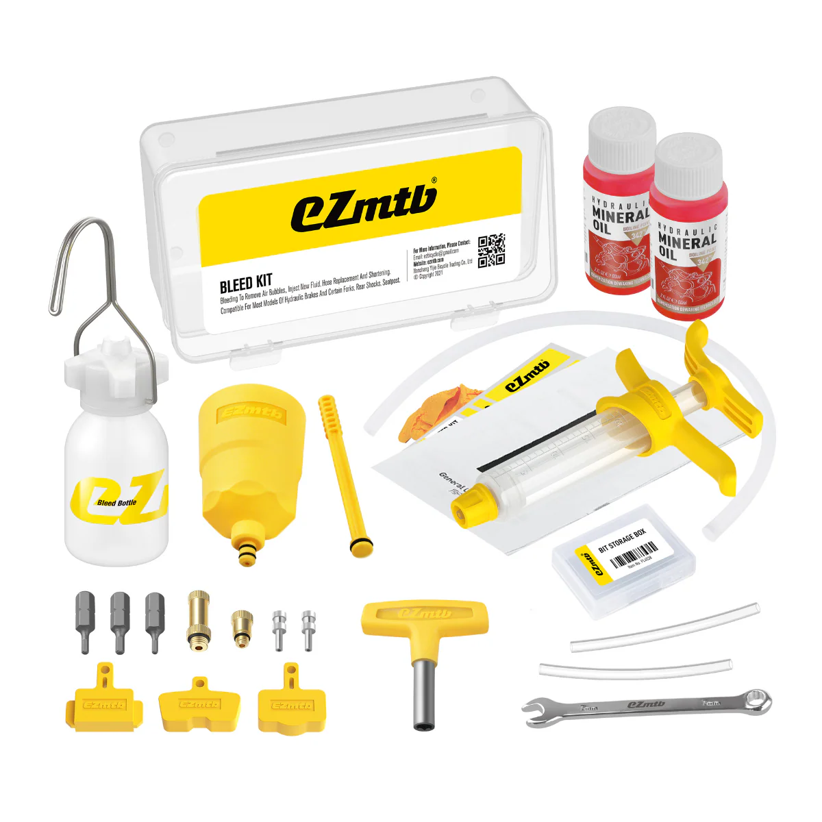 ezMTB Shimano Bleed Kit w/ 2 x 60ml Mineral Oil