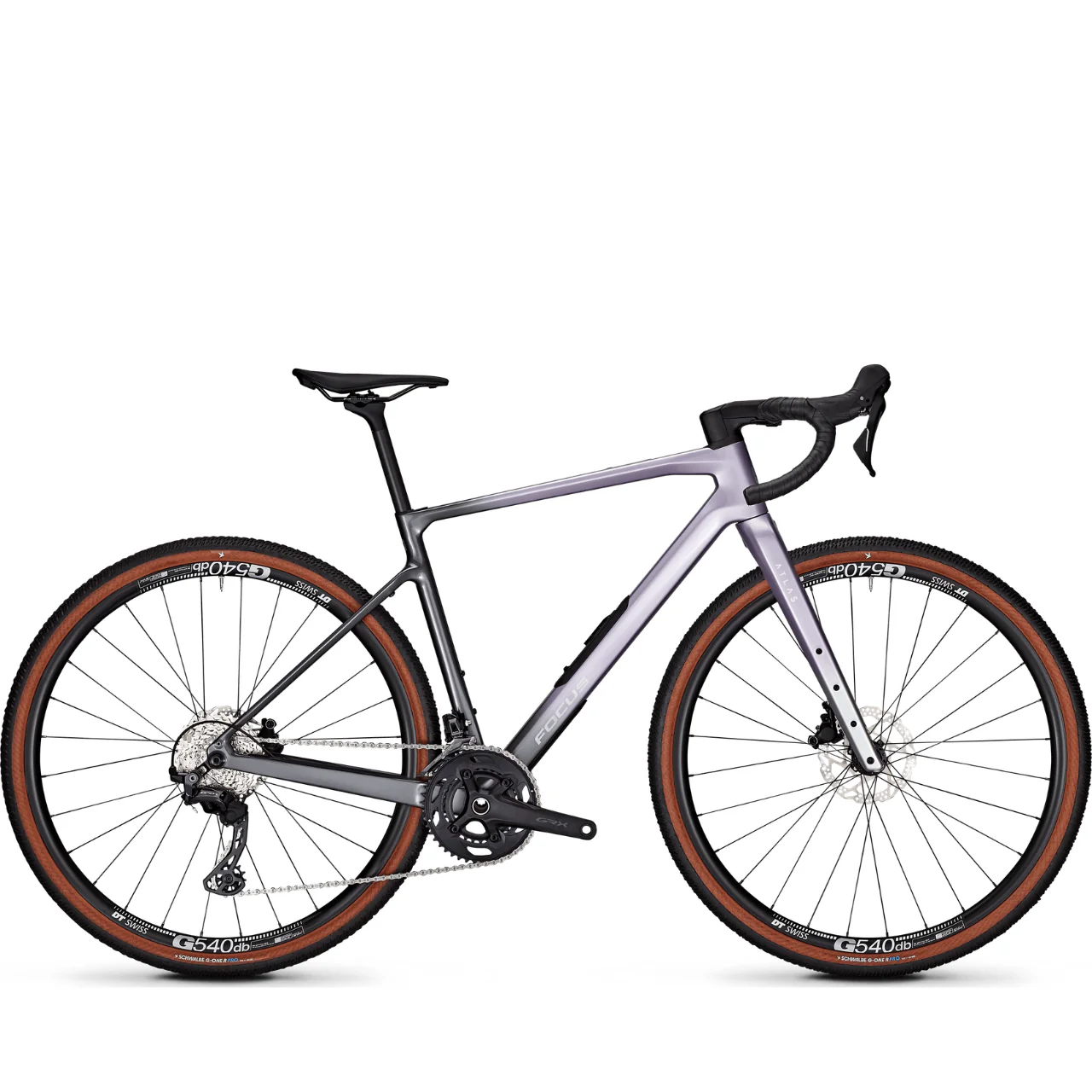 Focus Atlas 8.7 Gravel Bike - Lavender & Steel Grey