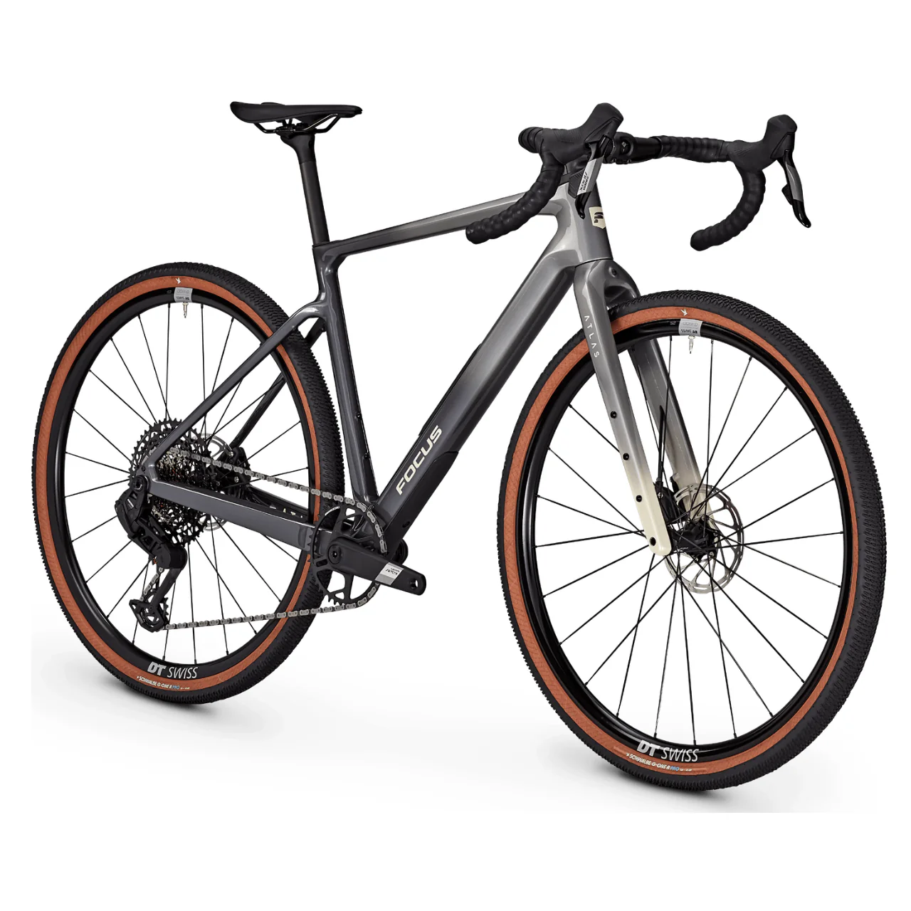 Focus Atlas 8.8 Gravel Bike - Nepal Silver & Steel Grey - Image 2