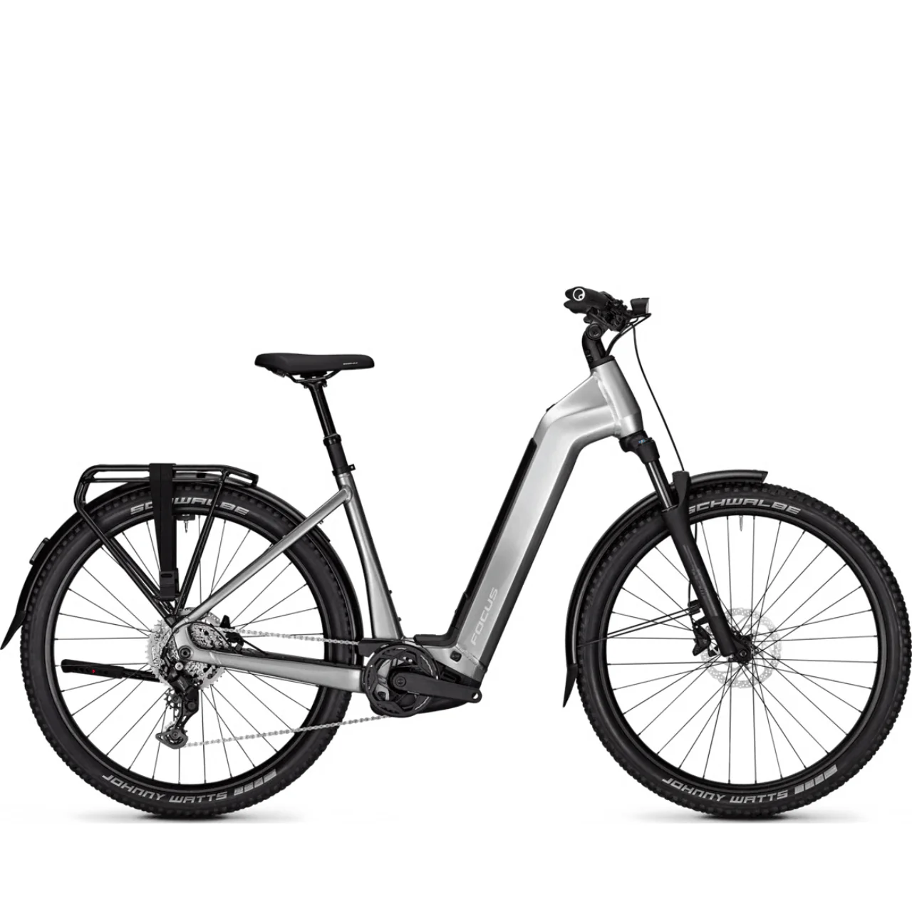 Focus Aventura2 6.7 Step Through Electric Mountain Bike - Nepal Silver & Steel Grey