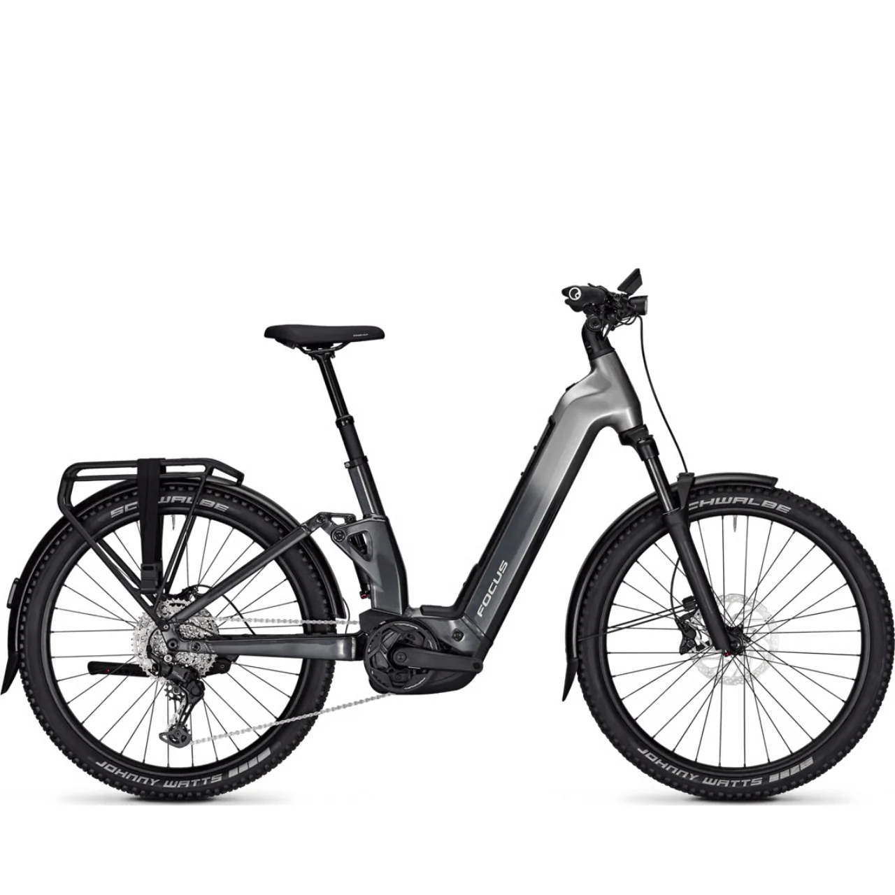 Focus Aventura2 6.8 FS Step Through Electric Mountain Bike - Steel Grey & Diamond Black