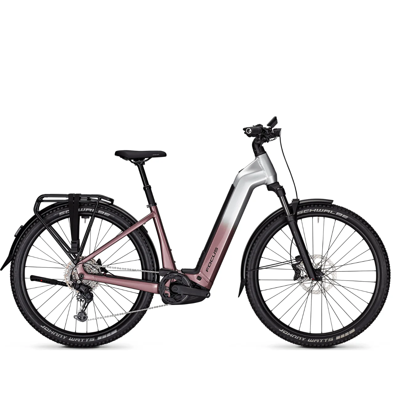 Focus Aventura2 6.8 Step Through Electric Mountain Bike - Nepal Silver & Mauve