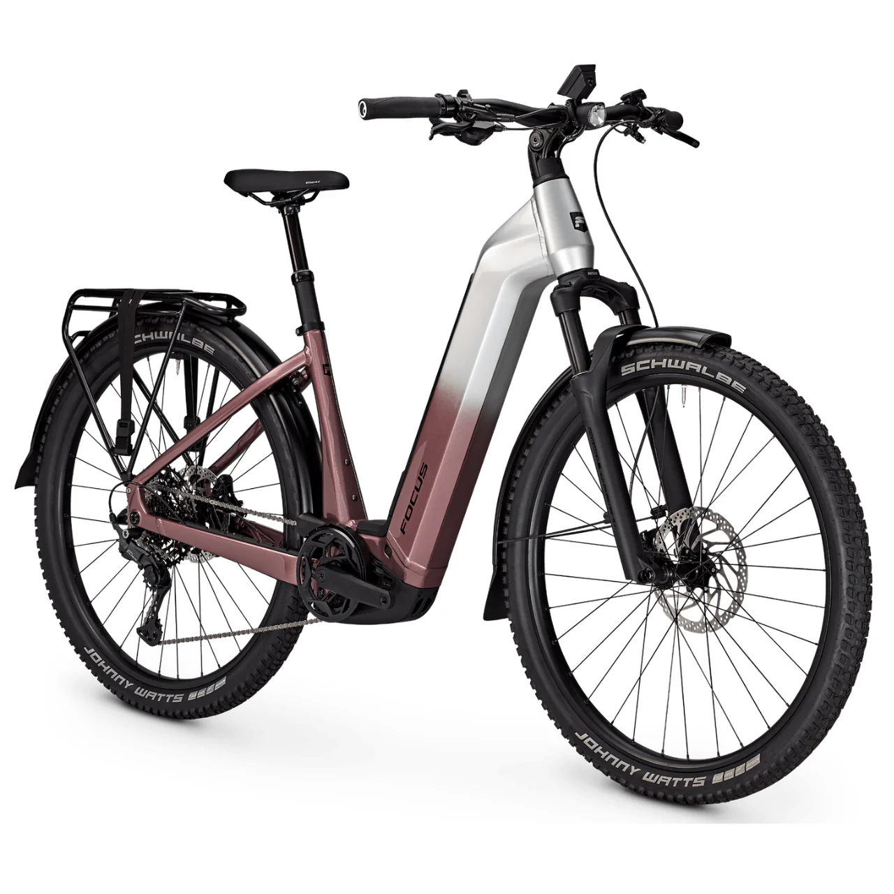 Focus Aventura2 6.8 Step Through Electric Mountain Bike - Nepal Silver & Mauve - Image 2