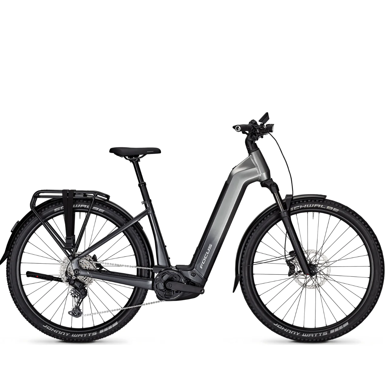 Focus Aventura2 6.8 Step Through Electric Mountain Bike - Steel Grey & Diamond Black