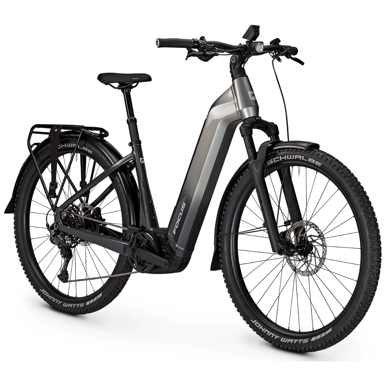 Focus Aventura2 6.8 Step Through Electric Mountain Bike - Steel Grey & Diamond Black - Image 2