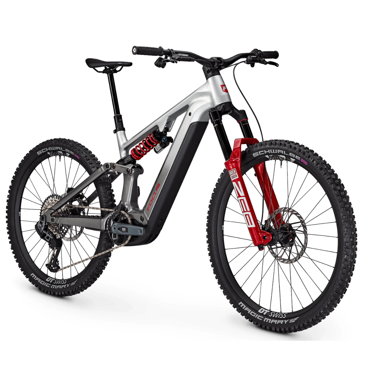 Focus Sam2 6.0 Electric Mountain Bike - Nepal Silver / Steel Grey - Image 2