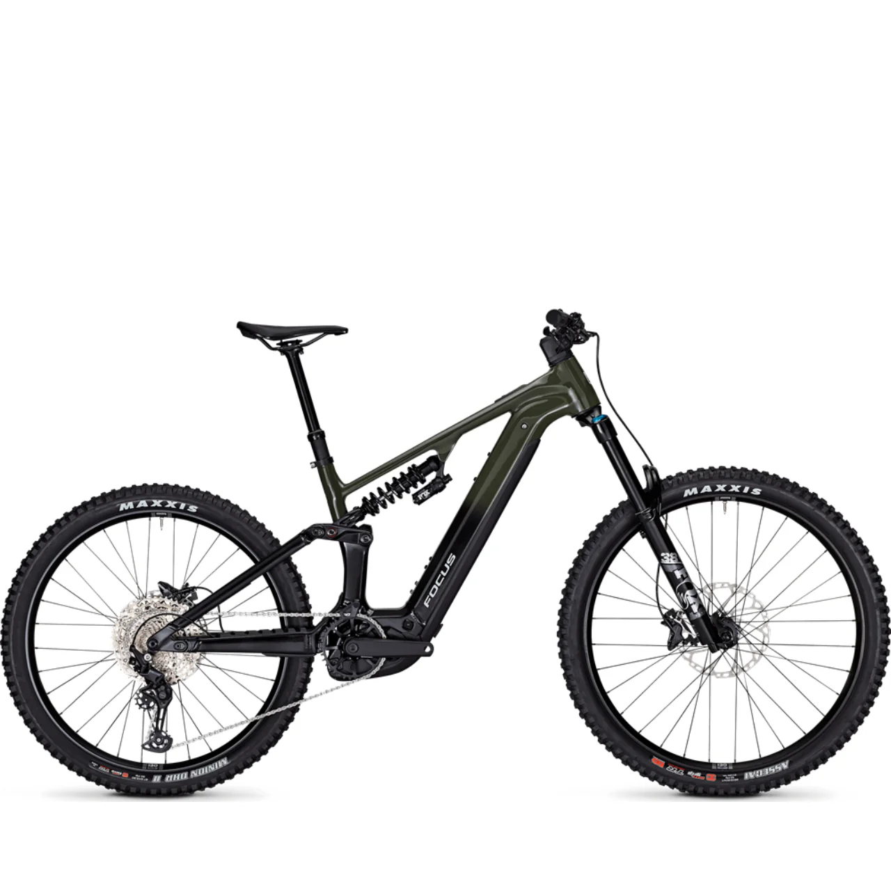 Focus Sam2 6.8 Electric Mountain Bike - Urban Green/Magic Black