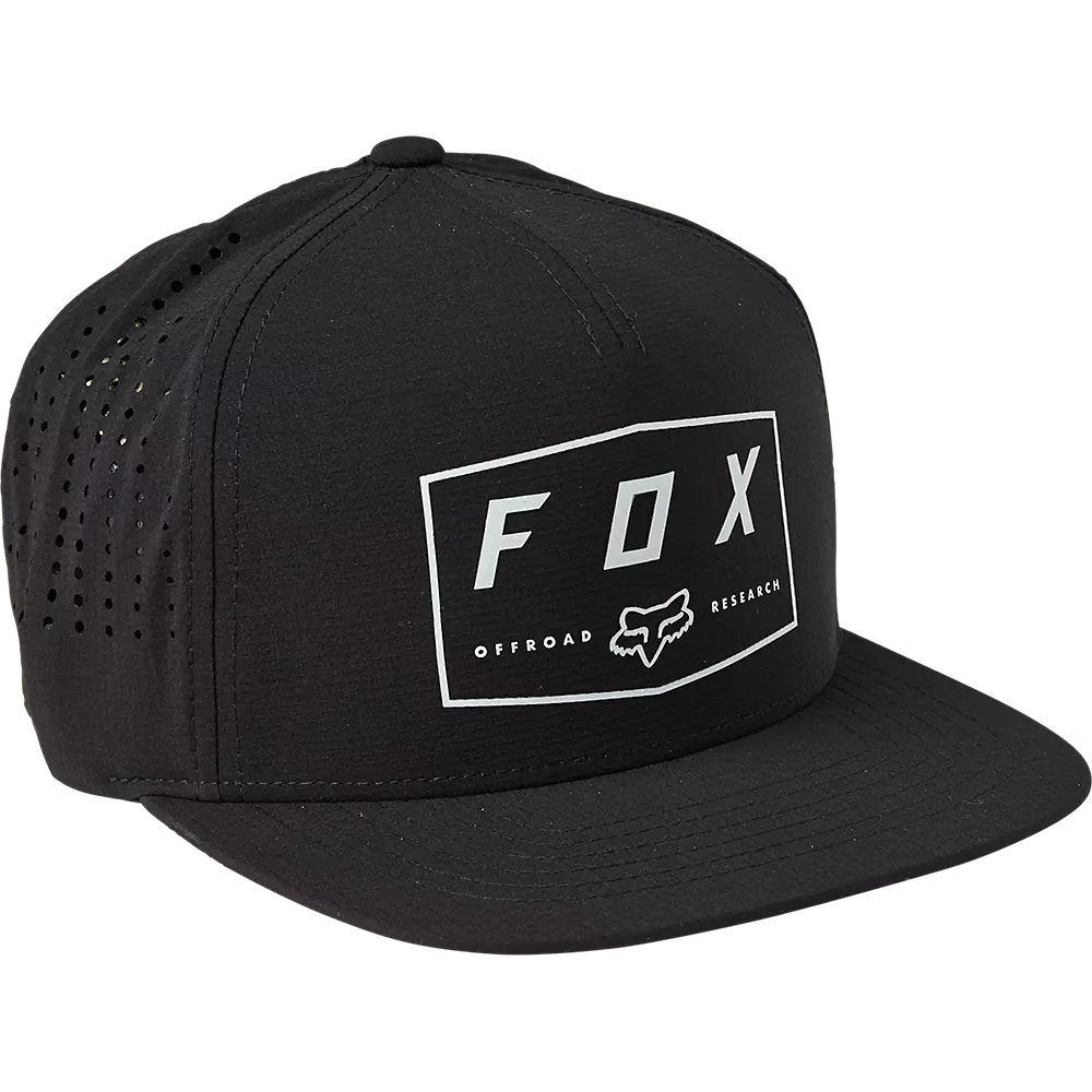 FOX Badge Snapback Hat - Black