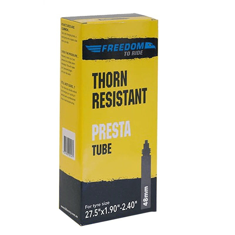 Freedom To Ride Thorn Resistant Inner Tube - Presta 48m Valve - 27.5" x 1.90 - 2.40"