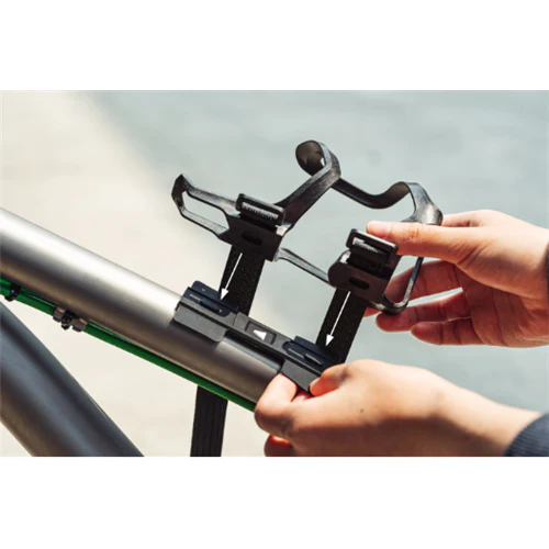 Granite AUX Side Loading Carbon Bottle Cage w/Strap Kit  - Matte finish - Image 2