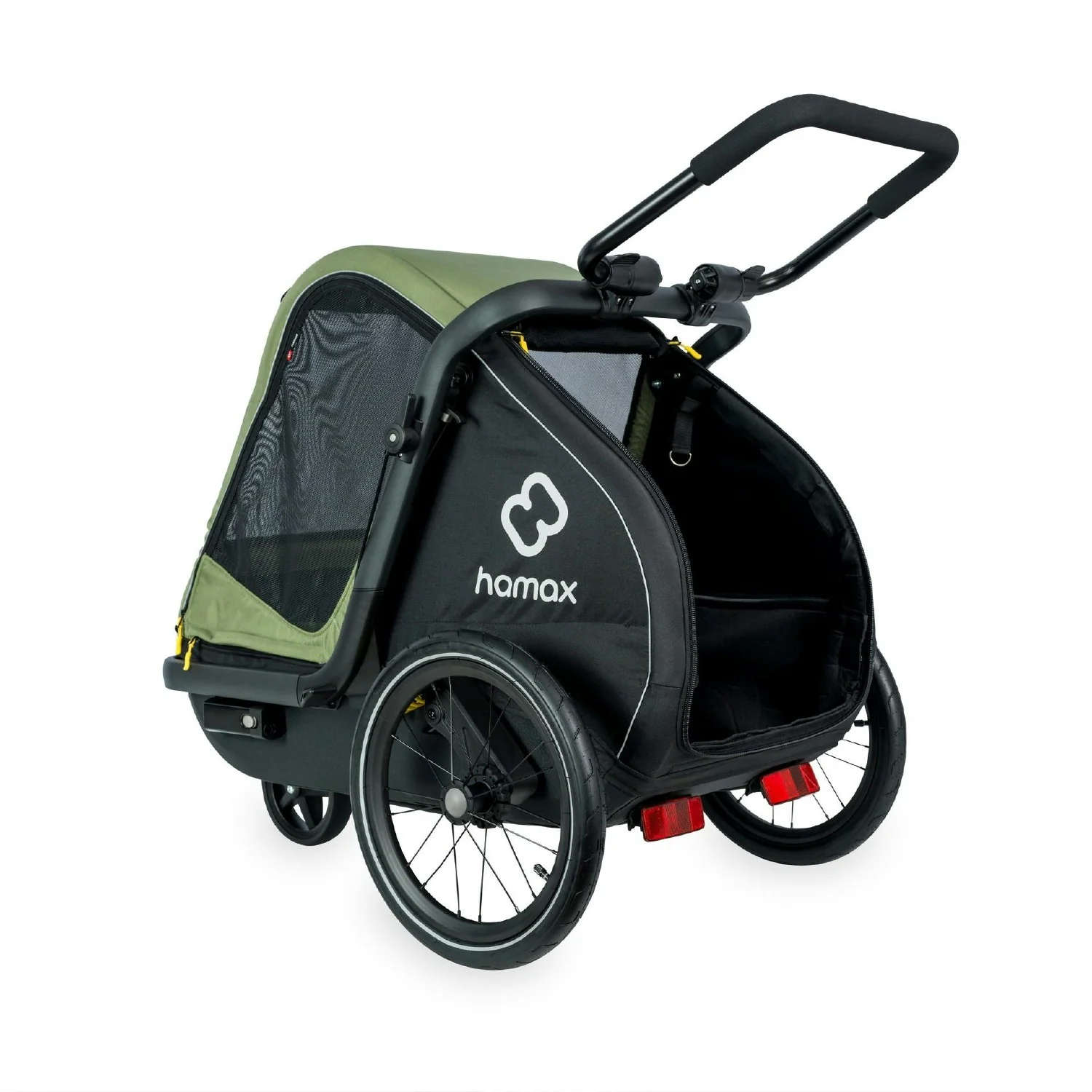Hamax Pluto Dog Trailer Green/Black Med - Image 2