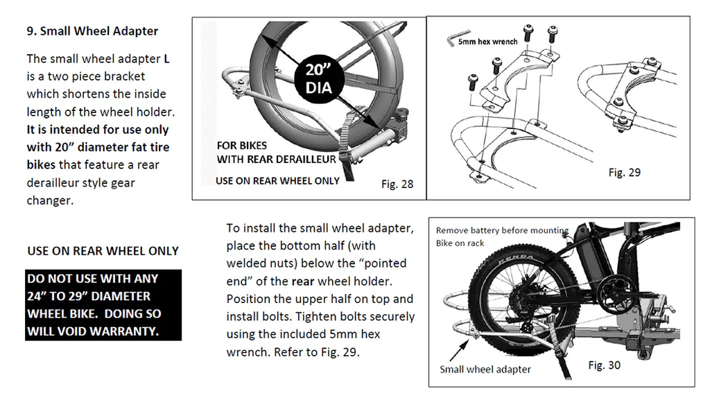 Hollywood Car Rack - Small Wheel Adapter for Universal Wheel Holders - Image 3