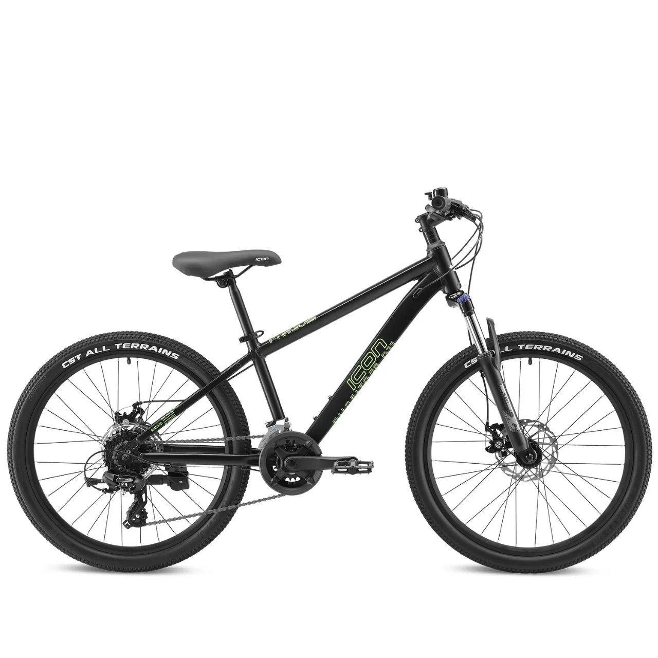 Icon Phantom 24" Kids Mountain Bike - Black