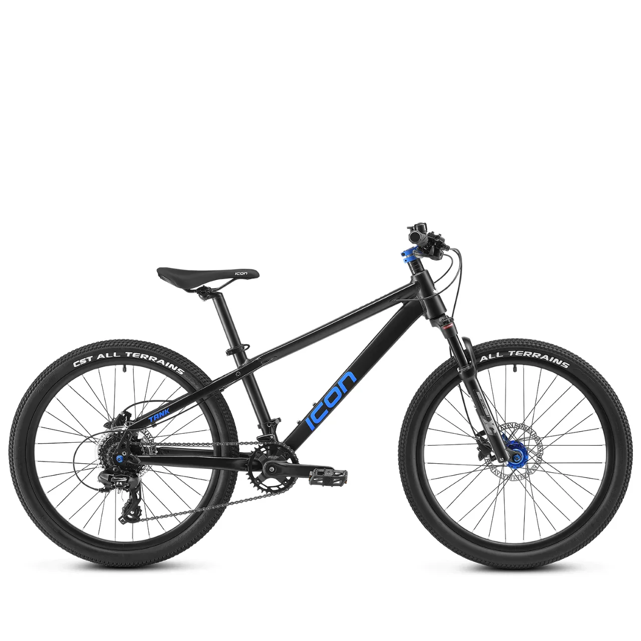 Icon Tank 24" Kids Mountain Bike - Black Blue